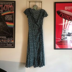 Green Maxi Wrap Dress